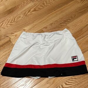 Fila White Skirt with Red and Black Accents